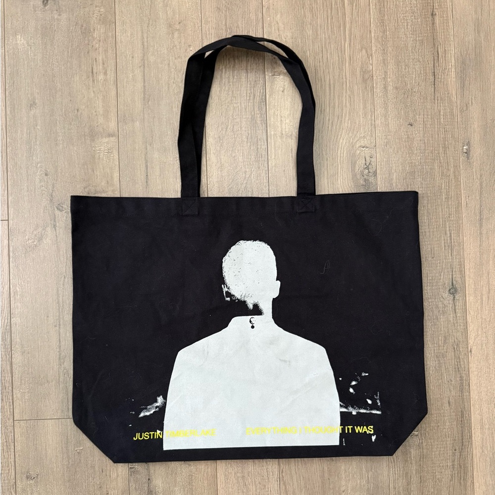 Justin Timberlake Tour Black Tote Bag
